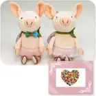 ぬいぐるみ電報 ブタのピンクのウェディング ペア★Mサイズ(25cm)★ 台紙:アートセレクション HAPPY WEDDING