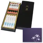 特製塗箱お線香セット(台紙:布貼り 曼珠沙華)