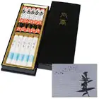 特製塗箱お線香セット(台紙:布貼り 黒箔押し 哀歌)