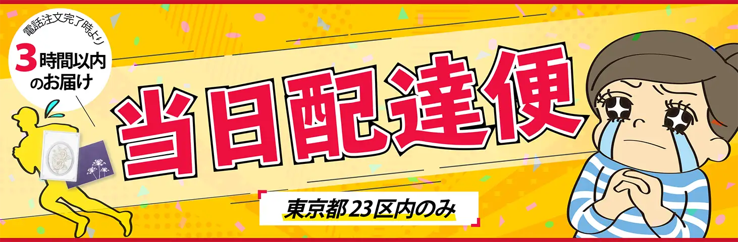 平日 月〜金曜日まで受付! 当日配達便 東京都23区内のお届け先限定